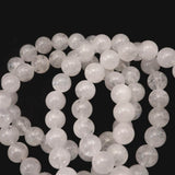 チベット産　アイスクォーツ　9mm玉ブレスレット (ID:38487)