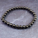 ノーブルシュンガイト  エリートシュンガイト　6mm玉ブレスレット 8.75g (ID:38909)