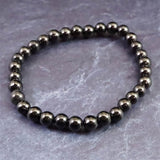 ノーブルシュンガイト  エリートシュンガイト　6mm玉ブレスレット 8.75g (ID:38909)