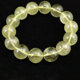 リビアングラス（AAA)　15mm玉 ブレスレット 鑑別書付 56.4g (ID:38920)