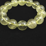 リビアングラス（AAA)　15mm玉 ブレスレット 鑑別書付 56.4g (ID:38920)