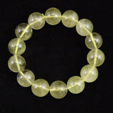 リビアンデザートグラス（AAA)　15mm玉 ブレスレット 鑑別書付 56.4g (ID:38920)