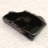 隠岐の島 黒曜石 原石 磨き ディレクトリーカード付 18.6g (ID:38926)