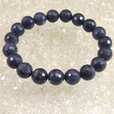 ミャンマー産 ブルー サファイア 10.5mm 128面カット ブレスレット 44.3g　　 (ID:38956)