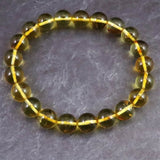 天然琥珀 バルティックアンバー 虫入り　アンバー  9.5mm玉ブレスレット 10.2g (ID:39047)