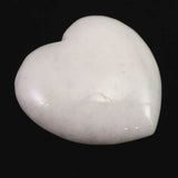 H&E社 ニュージーランドホワイトアゼツライト (AZOZEO) 40mmハート 証明書付 36.2g (ID:39118)