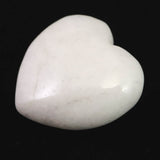 H&E社 ニュージーランドホワイトアゼツライト (AZOZEO) 40mmハート 証明書付 36.2g (ID:39118)