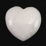 H&E社 ニュージーランドホワイトアゼツライト (AZOZEO) 40mmハート 証明書付 36.2g (ID:39118)