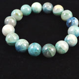 クリソコラシリカ  12mm玉ブレスレット 44.3g (ID:39235)