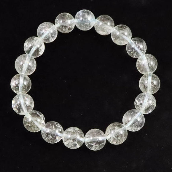 ヒマラヤ産 アクアマリン 10mm玉ブレスレット 34.2g　*希少* (ID:39253)