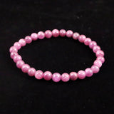 天然ルビー 蛍光  6mm玉 ブレスレット 13.9g　 (ID:39301)