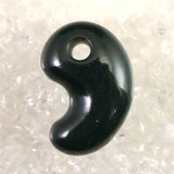 出雲碧玉 出雲石  SA  36mm勾玉 ディレクトリカード付 17.60g (ID:39323)