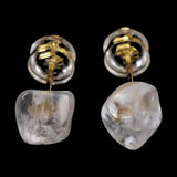 ロシア産 フェナカイト 7mmタンブル ピアス 0.98g (ID:39480)