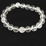 山梨県黒平水晶 Aグレード  10mm玉ブレスレット 証明書付 29.9g (ID:39748)