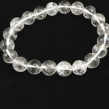 山梨県黒平水晶 Aグレード  10mm玉ブレスレット 証明書付 29.9g (ID:39748)