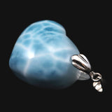 ラリマー  AAA 21mmハート　ペンダントトップ 11.2g (ID:39841)