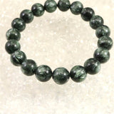 セラフィナイト クリノクロア 10.5mm玉ブレスレット 32.2g (ID:40078)
