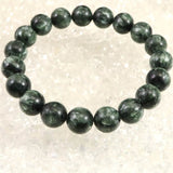 セラフィナイト クリノクロア 10.5mm玉ブレスレット 32.2g (ID:40078)