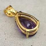 アメジスト 12ｍｍペアシェイプ型　ペンダントトップ 18KGP 1.43g (ID:40111)