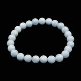 ヒマラヤ カンチェンジュンガ産 アクアマリン 8mm玉ブレスレット 16.3g (ID:40126)