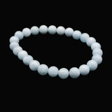 ヒマラヤ カンチェンジュンガ産 アクアマリン 8mm玉ブレスレット 16.3g (ID:40126)
