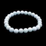 ヒマラヤ カンチェンジュンガ産 アクアマリン 8mm玉ブレスレット 16.3g (ID:40126)