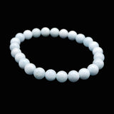 ヒマラヤ カンチェンジュンガ産 アクアマリン 8mm玉ブレスレット 16.3g (ID:40126)