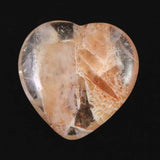 H&E社 ピンクファイアアゼツライト(AZOZEO) 25mmハート 証明書付 6.0g (ID:40266)