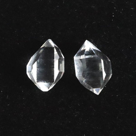 米国NY州産 ハーキマーダイヤモンド  AA＋ 原石 2個セット 0.35g (ID:40333)