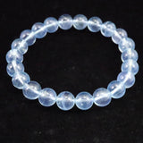 ブラジル産 アクアマリン AAグレード 8.5mm玉ブレスレット 20.7g (ID:40538)