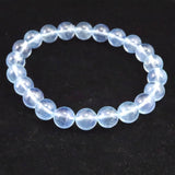 ブラジル産 アクアマリン AAグレード 8.5mm玉ブレスレット 20.7g (ID:40538)
