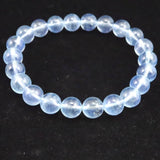 ブラジル産 アクアマリン AAグレード 8.5mm玉ブレスレット 20.7g (ID:40538)