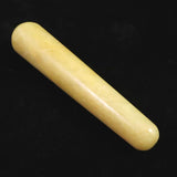 H&E社 サチャロカイエロー アゼツライト　114mmマッサージワンド 証明書付 85.4g (ID:40545)