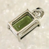 モルダバイト 12mm ステップ カット ペンダントトップ  2.62g (ID:40652)