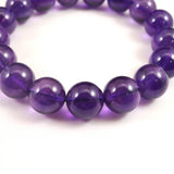 ウルグアイ産 アメジスト AAA 12.5m玉ブレスレット 47.2g (ID:40684)