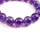 ウルグアイ産 アメジスト AAA 12.5m玉ブレスレット 47.2g (ID:40684)