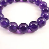 ウルグアイ産 アメジスト AAA 12.5m玉ブレスレット 47.2g (ID:40684)