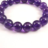 ウルグアイ産 アメジスト AAA 12.5m玉ブレスレット 47.2g (ID:40684)