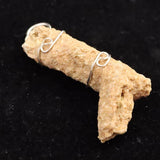 H&E社　サハラ砂漠産　フルグライト　ペンダントトップ　4.8g (ID:40869)