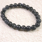 インディゴライト （ブルー トルマリン 入り 水晶） 8mm玉ブレスレット 17.5g (ID:40889)