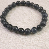 インディゴライト （ブルー トルマリン 入り 水晶） 8mm玉ブレスレット 17.5g (ID:40889)