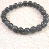 インディゴライト （ブルー トルマリン 入り 水晶） 8mm玉ブレスレット 17.5g (ID:40889)