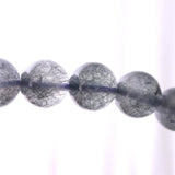 インディゴライト （ブルー トルマリン 入り 水晶） 8mm玉ブレスレット 17.5g (ID:40889)