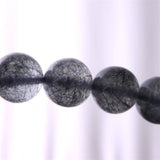 インディゴライト （ブルー トルマリン 入り 水晶） 8mm玉ブレスレット 17.5g (ID:40889)