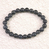 インディゴライト （ブルー トルマリン 入り 水晶） 8mm玉ブレスレット 17.5g (ID:40889)