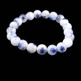 デュモルチェライトインクォーツ Aグレード 9.5mm玉ブレスレット 26.0g (ID:41105)