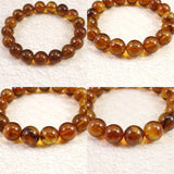 天然琥珀 ミャンマー産 レッドブルーアンバー  12mm玉ブレスレット 16.6g (ID:41271)