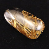 ゴールド タイチンルチル クォーツ 18.3mm ペアシェイプ ルース 18.3ct (ID:41278)