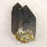 岐阜県中津川市蛭川産 黒水晶 原石 ツイン カテドラル 60.16g (ID:41284)