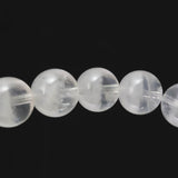 ブラジル産 ホワイト ファントム　2A+  10.5mm玉ブレスレット 32.39g (ID:41348)